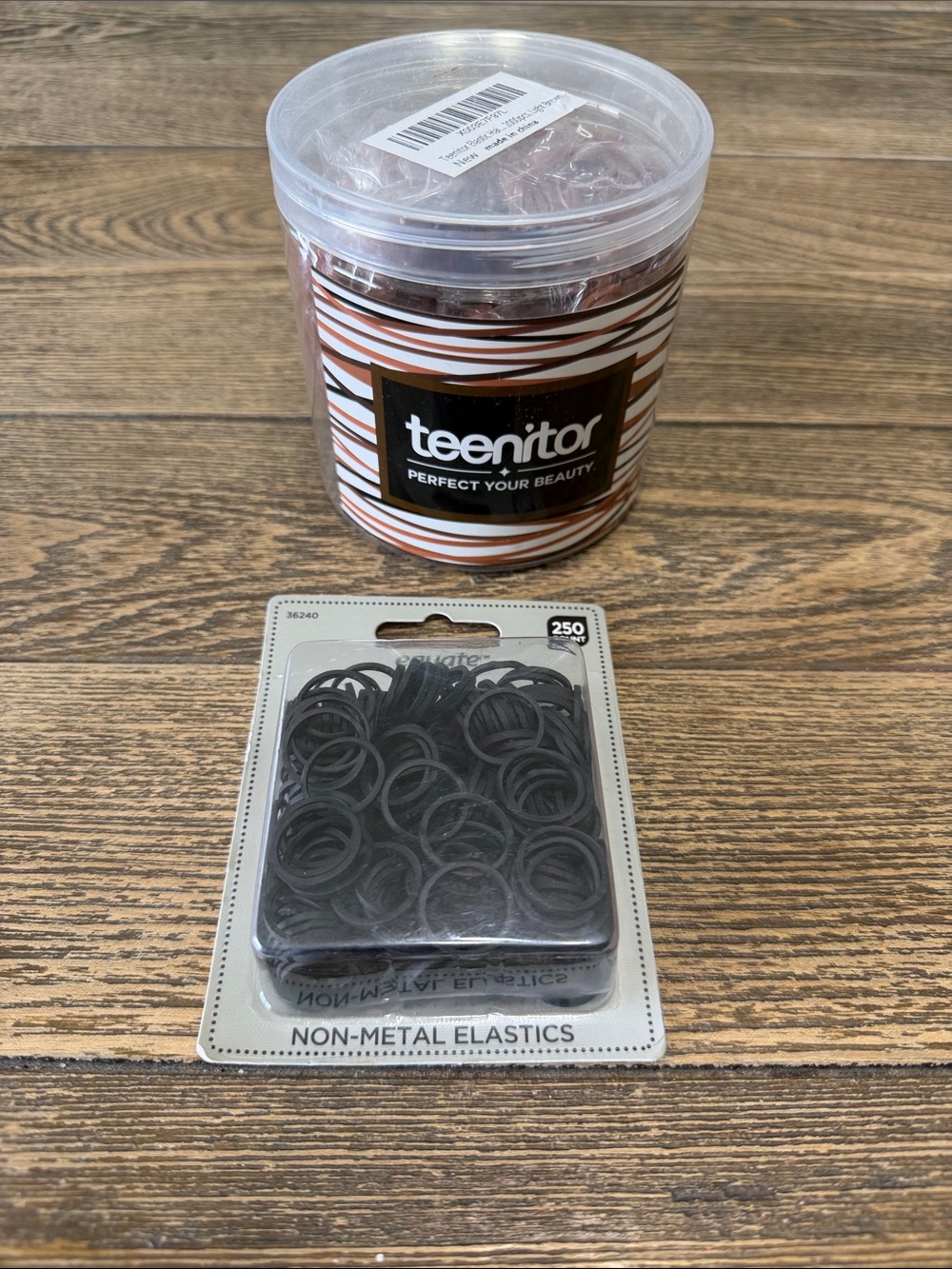 Black + Brown Small Elastic Hair Ties 2000+250
